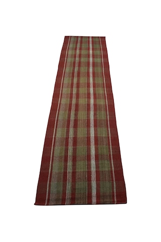 Kilim Antik El Dokuma Ekoseli Sivas Şal Perde Yün Yolluk Kilimi 0156 - Yeni - Çok Renkli