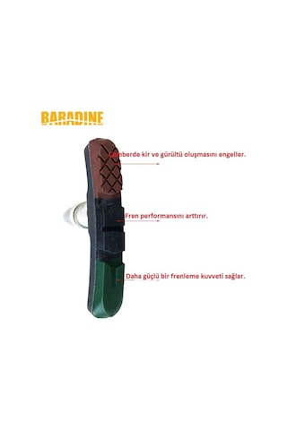 Baradine MTB-960V Kutulu Naturel Fren Pabucu