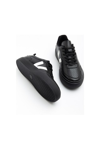 Daxtors Anka Günlük Ortopedik Kadın Sneaker Spor Ayakkabı Siyah