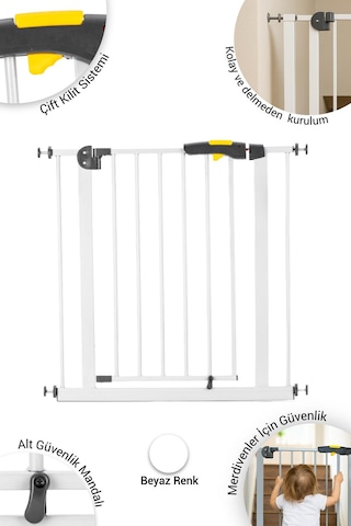 Wellgro Pro 75-80 Cm Çocuk Güvenlik Kapısı, Merdiven Kapısı Ve Korkuluk