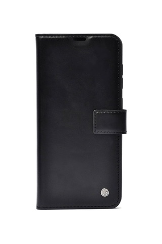 Galaxy A02 İle Uyumlu Deri Deluxe Kapaklı Cüzdanlı Kılıf - Siyah Siyah 6998
