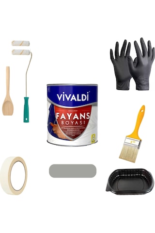 Tezgah,mermer,fayans Boyası Seti Vernik Ve Astar Gerektirmez Mutfak Ve Banyo Boyası 1kg 1 L