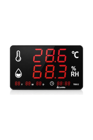 Luvinka Tr912 Led Sıcaklık, Nem Ölçer Tarih Ve Saat Özellikli