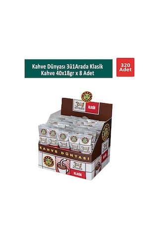 Kahve Dünyası 3ü1 Arada Klasik Kahve 8'li 40 x 18 G