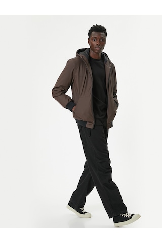 Koton Mevsimlik Ceket Slim Fit Fermuarlı Kahverengi 5wam20067hw Kahve Kahverengi
