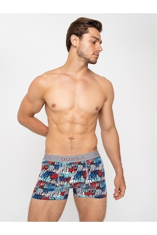 Dorea 2 Adet Erkek Desenli Boxer (446077211) Gri