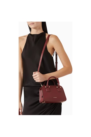 Strathberry Mini Georgia Tote Çanta Burgundy Oxblood, Şık Ve Işlevsel Omuz Çantası Bordo