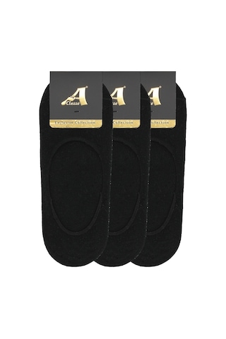 3'Lü Paket Siyah Kadın Suba Çorap Siyah