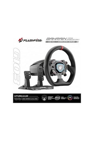 Flashfire G103 Bahrain 3.2 Nm Direct Drive Profesyonel Oyuncu Direksiyonu + Hassas Pedal Seti - Türkiye Lansmanı Euas Güvencesiyle
