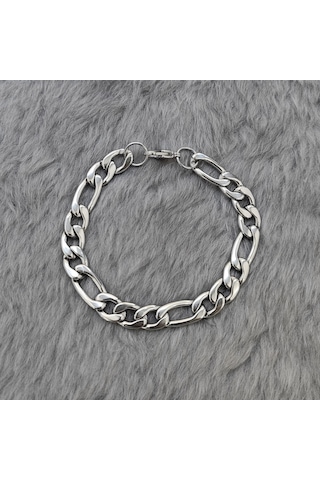 Chavin 9.5 mm Figaro Gri Çelik Erkek Bileklik et85by-9