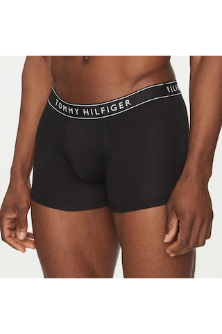 Tommy Hilfiger Bel Lastikli Logolu Erkek Siyah 3'lü Boxer Um0um03520 Siyah