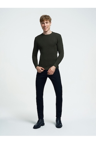 Regular Fit Erkek Kazak Haki
