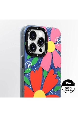 Apple Uyumlu iPhone 15 Pro Max Kılıf Magsafe Özellikli Sunshine Tasarımlı Youngkit Colorful Serisi Kırmızı