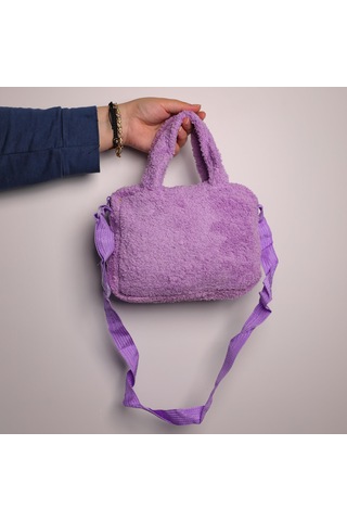 Sanrio Kuromi Mor Peluş Omuz El Çantası-1966 Altın