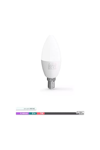 ACK LED Mum Ampul 6500K Beyaz Işık 220V 7W E14