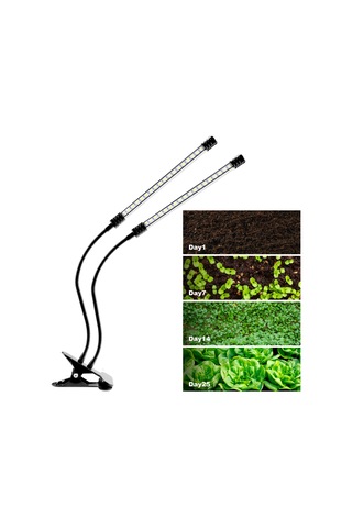 Gajeena Usb Çift Başlı Led Bitki Işığı: Tam Spektrum, 5 Parlaklık Seviyesi, 4/8/12saat Zamanlayıcı, Ip66 Su Geçirmez, 360 Esnek Boyun Diğer