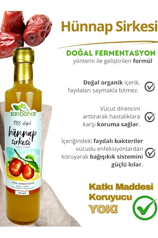 Hünnap Sirkesi 500 Ml - Organik Doğal Fermantasyon