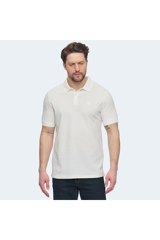 Lumberjack 5M MB CT953 POLO T SH 5FX Erkek Kırık Beyaz Tişört