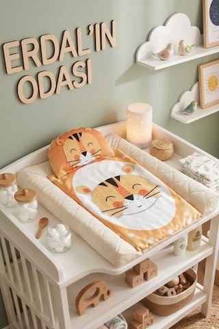 Erkek Bebek Yastıklı Pratik Alt Değiştirme Matı Minderi Alt Değiştirme Pedi Bakım Örtüsü