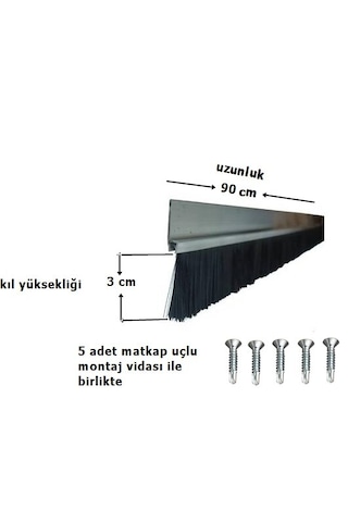 Kapı Altı Fırça Alüminyum 90Cm H Tipi