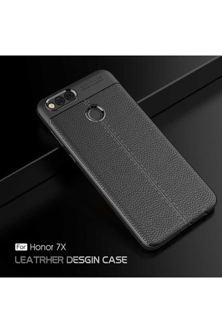 Huawei Honor 7X Kılıf Deri Tarzı Niss Silikon Case