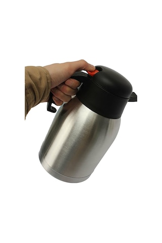 Penguen 2.5 Lt Çift Kat Çelik Çay Termos Gümüş