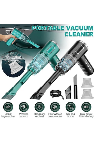 29000pa Güçlü Araba Elektrikli Süpürgesi Islak/kuru Kablosuz Güçlü Emiş El Tipi N3 29000pa-siyah Sjx