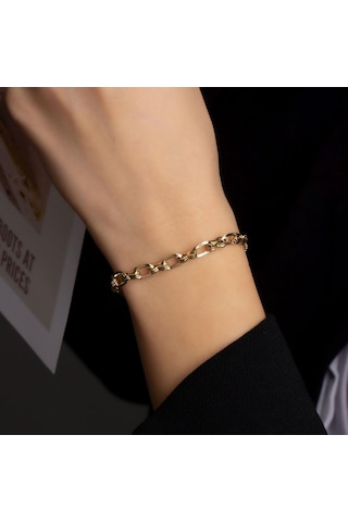 Altın Halka Bileklik BL0046 Sarı Altın