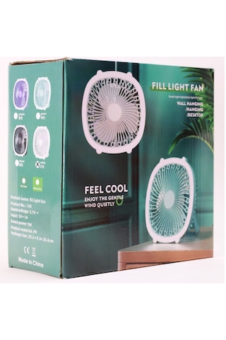 Xtechnx Xtechn021882 Powermaster Pm-21882 Usb Şarjlı Masaüstü 2 Tip Led Işık - 3 Kademe Fan Vantilatör Kod:21882