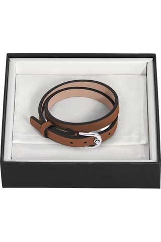 Montblanc Sartorial Deri At Nalı Tokalı Ayarlanabilir Bileklik 13 Kahverengi