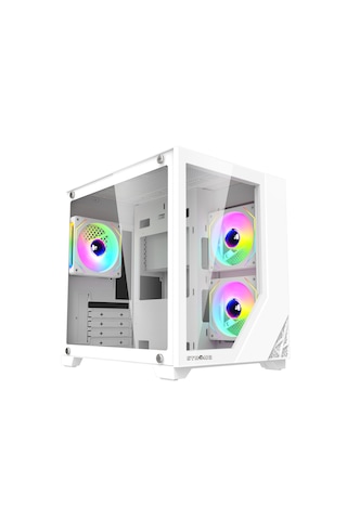 Strong Shadow Beyaz 3x 120mm ARGB mATX Akvaryum Gaming Bilgisayar Kasası (Powersız)