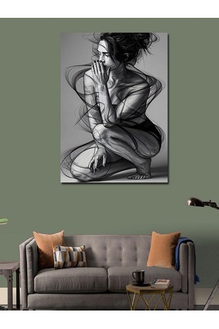 Kanvas Tablo Çaresiz Kadın 50cmx70cm