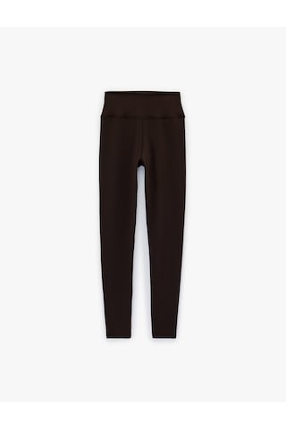 Koton Yüksek Bel Skinny Fit Spor Tayt Kahverengi 6wak40031nk Kahverengi