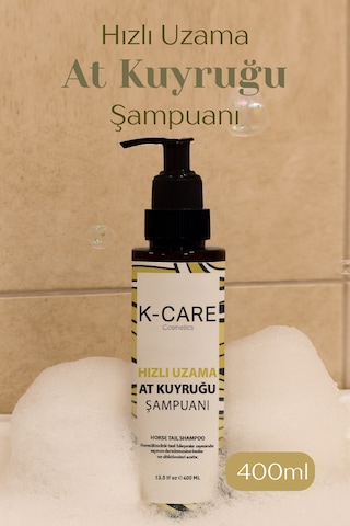 K K-care Cosmetics Hızlı Uzamaya Yardımcı At Kuyruğu Şampuan 400 ML