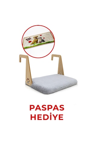 Gobypet Peluş Kalorifer Petek Radyatör Yatağı Geniş Kedi Köpek Kalorifer Yatağı + Paspas