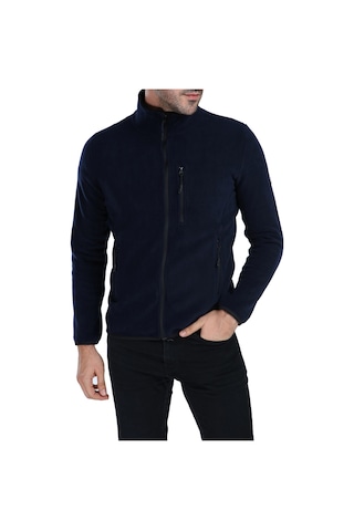 Ghassyco. Erkek Tam Fermuarlı Polar Ceket Açık Haki