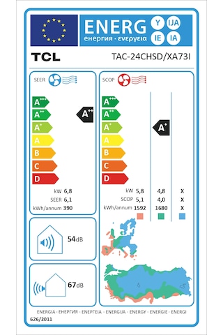 TCL Elite Plus TAC-24CHSD/XA73I A++ 24000 BTU Inverter Duvar Tipi Klima