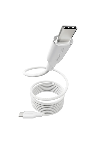 Empower By Panzerglass 240w Usb-c /usb-c Usb 2.0 1.5m Gümüş Beyaz Manyetik Kablo