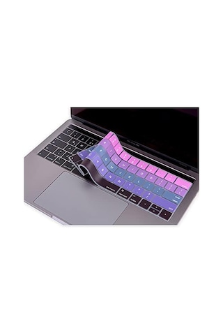 Us İngilizce Klavye Koruyucu Macbook Pro 13 15 Touch Bar Uyumlu A1706 A1989 A2159 A1707 A1990 Amerikan Düz Enter Ansı Silikon Keyboard Cover Pembe Mavi