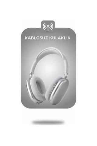 Özel Üretim Yetişkin Ofis Spor Bluetooth Kulaklık Sd Kart Aux Destekli P9s Gri