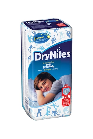 Huggies Dry Nites Erkek Emici Gece Külodu 27-57 KG 8-15 Yaş 9 Adet