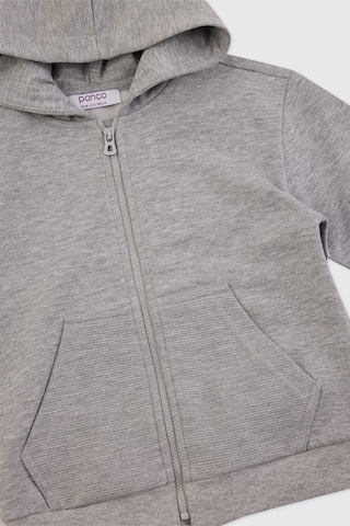 Panço Erkek Bebek Fermuarlı Gri-melanj Sweatshirt
