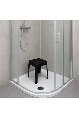 Saban Tabure Sağlam Plastik Kırılmaya Dayanıklı Bahçe, Balkon ,banyo Siyah