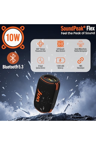 Juo Soundpeak Flex 10w Rgb Bluetooth Hoparlör Kablosuz Taşınabilir Speaker