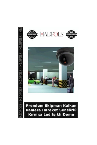 Premium Ekipman Kalkan Kamera Hareket Sensörlü Kırmızı Led Işıklı Dome