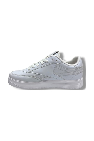 Best Of 2014-26 Cilt Deri Anatomik Bağcıklı Sneaker 36-40 Beyaz