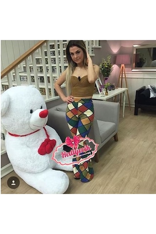 Peluş Ayı Kalp Tutan 2 Metre Ayıcık Dev Büyük Boy
