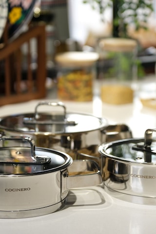 Cocinero 1139 Gloss Premium 6 Parça Çelik Sahan Seti Gümüş