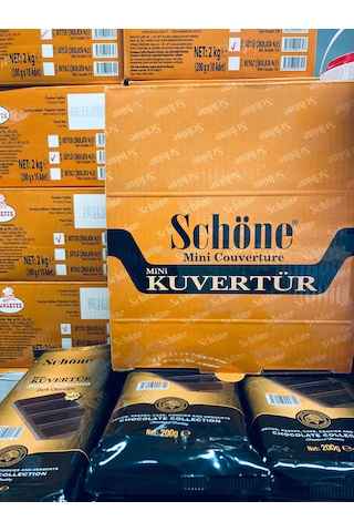 Schöne Profesyonel Mini Kuvertür Çikolata Seti 200g + 200g