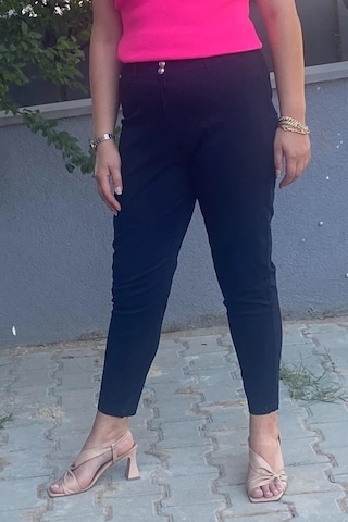 Kadın Lacivert Boru Paça Pantolon Lacivert